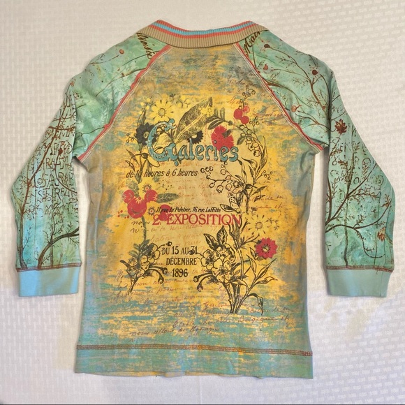 NWT! Skinny Minnie vintage top with sweater type collar - Picture 5 of 13